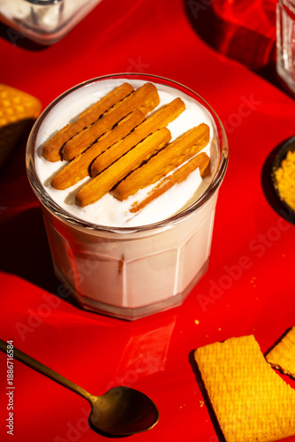 Viral Two Ingredient Dessert, Japanese Style Cheesecake Made with Yogurt and Biscuits, Simple No Bake Homemade Sweet