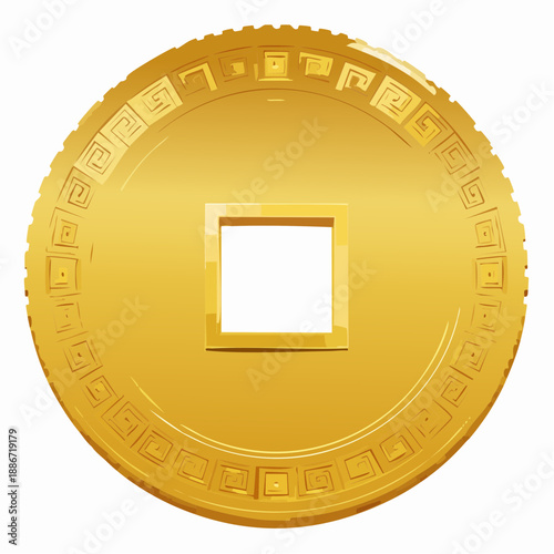 gold medal on white background