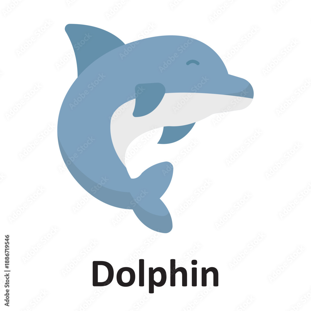 Obraz premium Dolphin Vector icon which can easily modify or edit
