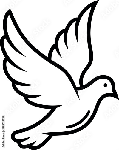 Dove of freedom symbol
