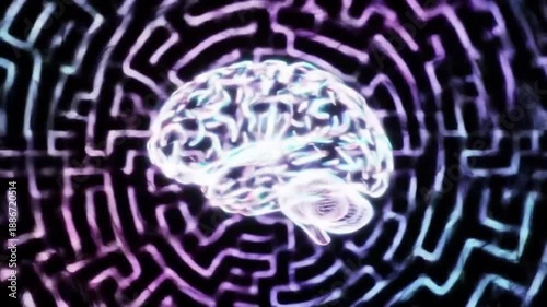 Abstract brain maze concept exploration problem solving intelligence