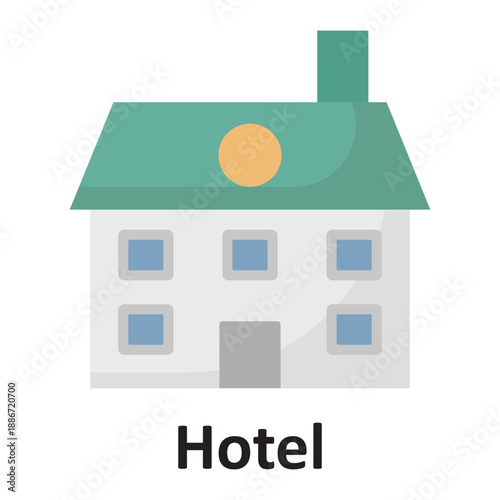 Hotel Vector icon which can easily modify or edit