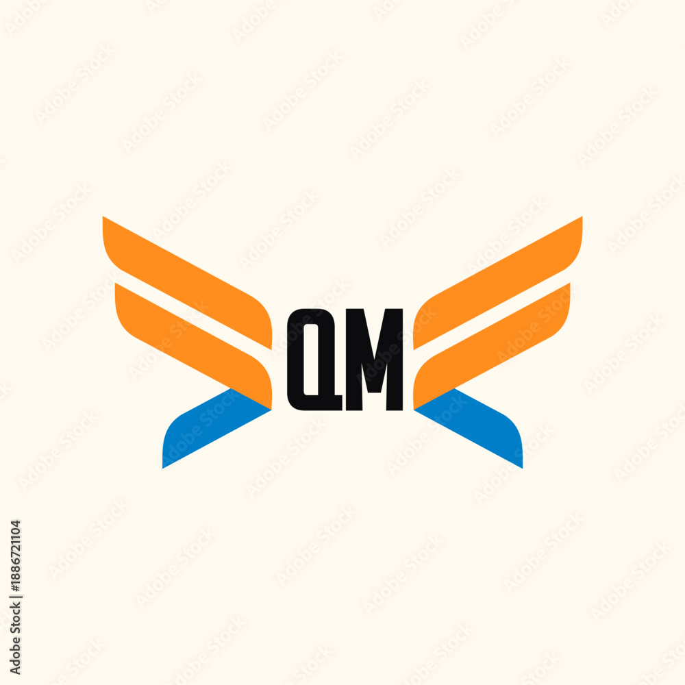 Fototapeta premium QM Initials Logo Business Template Vector icon