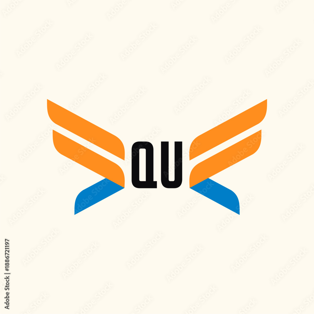 Obraz premium QU Initials Logo Business Template Vector icon
