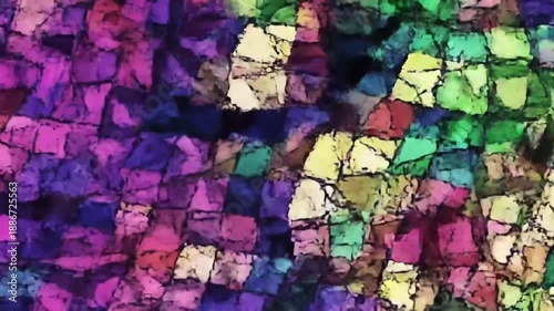 Abstract colorful artistic pattern with textured brushstroke effect