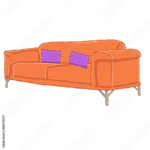 Sofa mit separaten Kissen