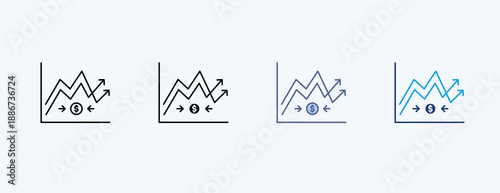 Stock Trading Multiple Icon Illustration Vector