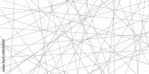 abstract black lines with white background.Creative and geometric shape with white luxury pattern and paper texture design in illustration with white line background.	