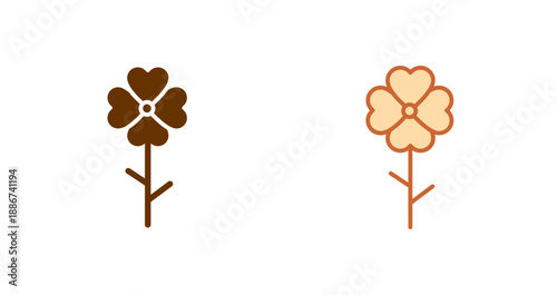 Auspicious Flowers Icon Design