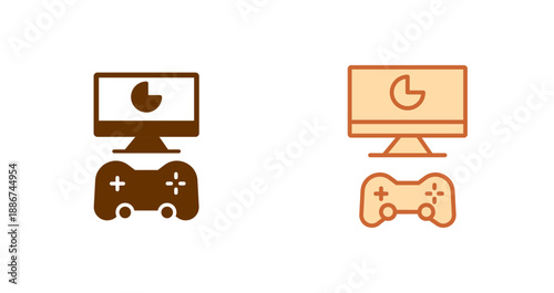 Gaming Streaming Setup Icon Design
