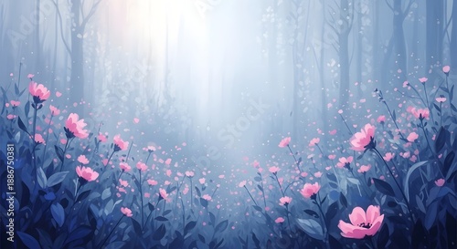 Beautiful floral scene for mother's day celebration with pink flowers