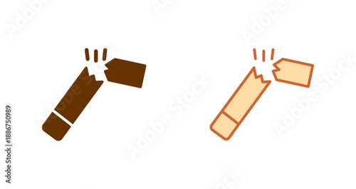 Broken Cigarette Icon Design