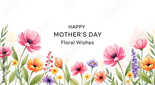 Happy mother's day floral wishes beautiful flowers for mom