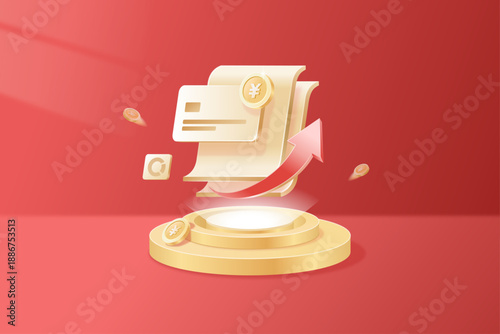 Illustration of Business Investment Fund Stock Finance Industry