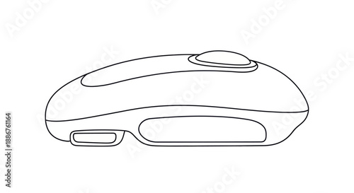 Outline of a computer mouse