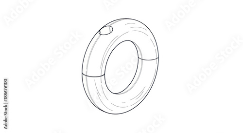 Line art of a life preserver