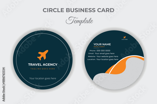 Tourism Round Marketing Business Card Design