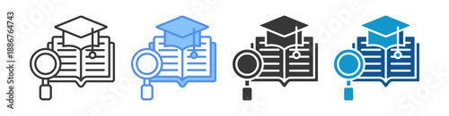 Academic Icon Set Multiple Style Collection