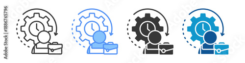 Work Experience Icon Set Multiple Style Collection