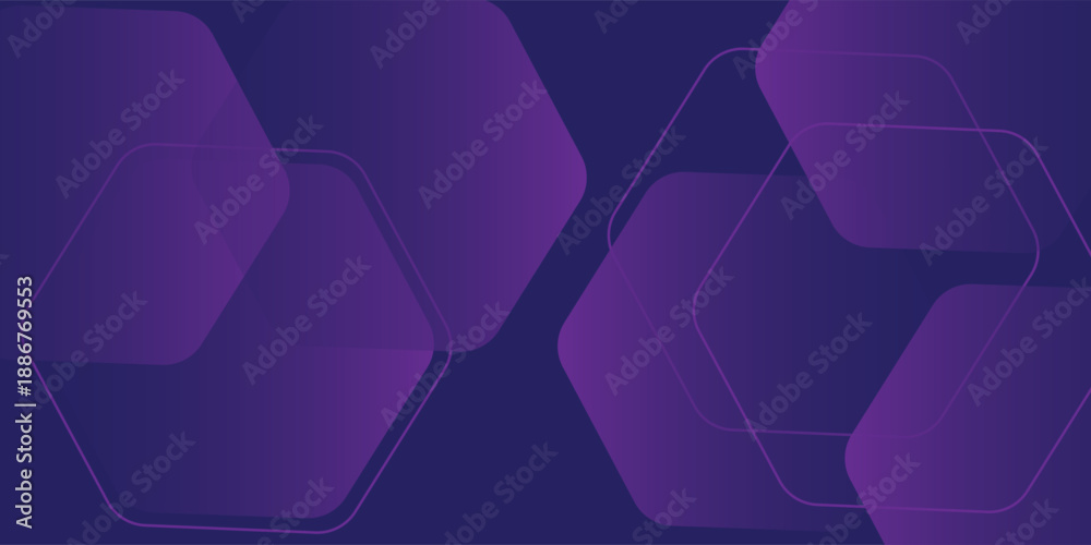 Fototapeta premium purpel geometric abstract background with overlap layer. Modern rounded square shapes creative design. Futuristic concept. Suit for cover, banner, brochure, business, header, website, presentation