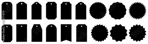 Set of ribbon isolated background. Discount labels, price tag abs sale labels. Vector illustration