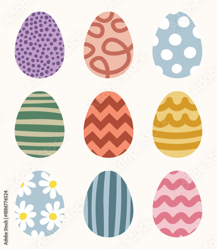 Cute vector easter eggs card