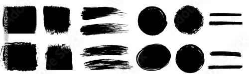  Black hand drawn texture grunge brush. vector illustration