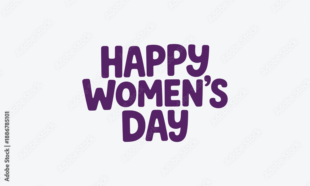 Fototapeta premium International Women’s Day Bold Typography Art