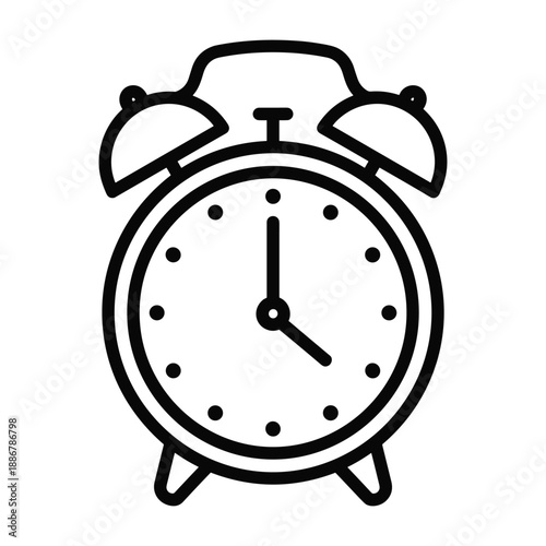 Classic alarm clock illustration