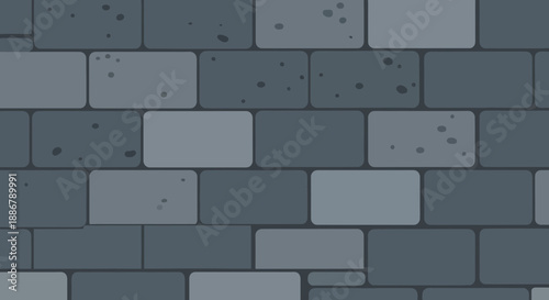 Modern Flat Design Masonry Surface With Varied Grey Blocks Creating A Perfect Tileable Background
