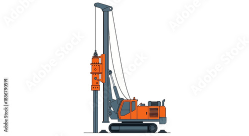 Modern Heavy Duty Pile Driver Equipment For Construction Site Foundation Building And Development