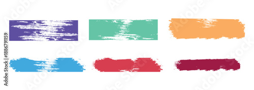 Craft label brush stroke backgrounds.Colorful watercolor patch background vector.
