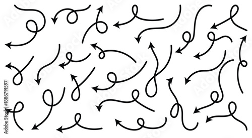 Creative Curved Arrow Design for Infographics and Visual Guides, vector illustration.