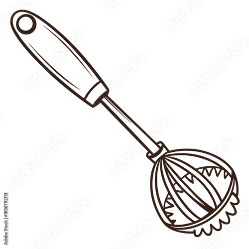 Local street food oil strainer spoon, a practical tool for filtering and serving fried delicacies.
