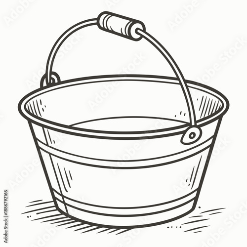 Wide metal rice washing bowl in village style, an essential, durable utensil for preparing authentic Asian cuisine.