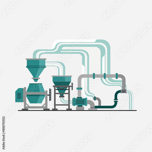 Modern Industrial Production Line With Automated Processing And Conveyance System For Various