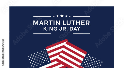 Martin Luther King Jr. Day celebrated with American flags.