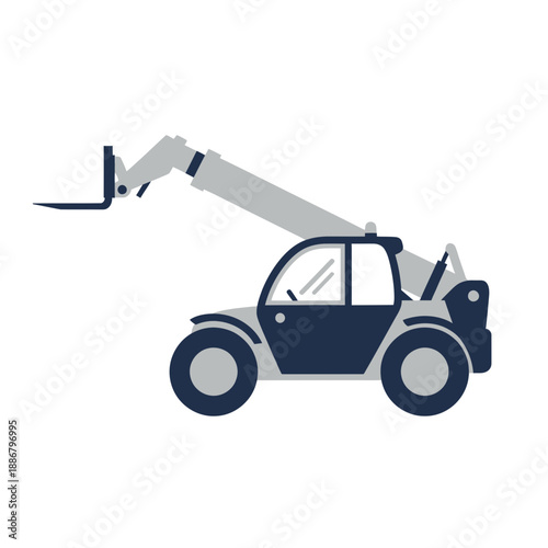 Modern Telehandler Machine For Heavy Duty Construction Material Handling And Lifting