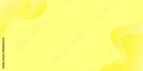 Bright Yellow Abstract Wavy Background with Smooth Gradient Shapes for Modern Digital Design