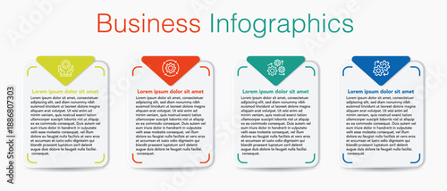 Infographic template with options for presentations, advertising, layouts, annual reports