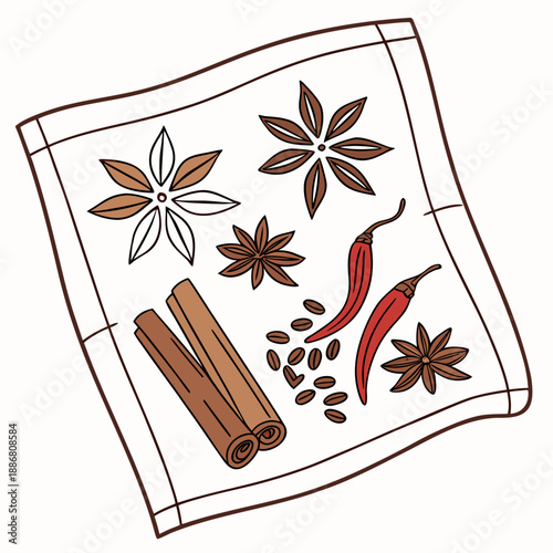 Vibrant spices drying on a cloth spread outdoors, showcasing traditional methods of food preservation and natural colors.