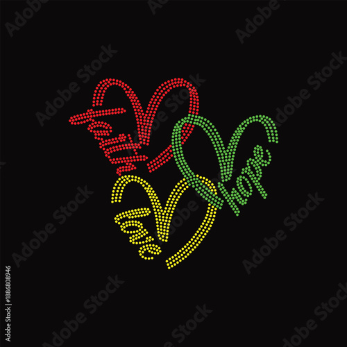 Rhinestone Hotfix Design Vector Template