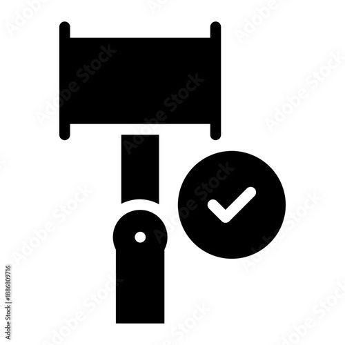 selfie stick glyph icon