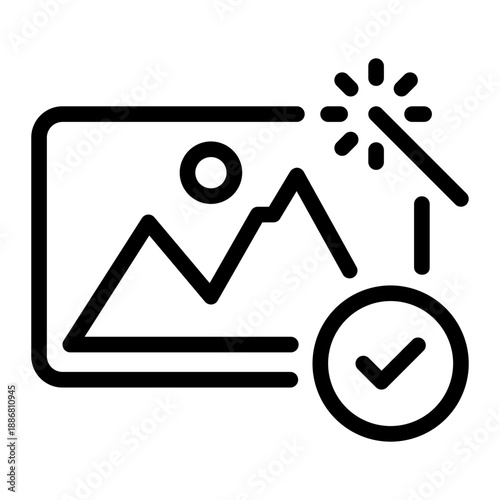 photo editing line icon