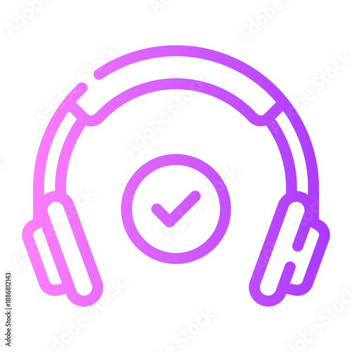 headphones gradient icon