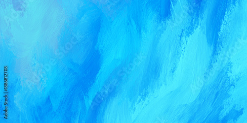 Abstract soft blue and white oil paint background with expressive textured brush strokes for elegant stationery design, wellness branding.