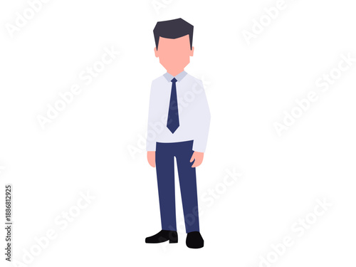 Neutral Businessman Standing Upright