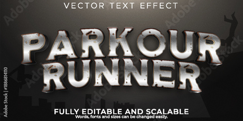 Parkour runner effect text sector edit