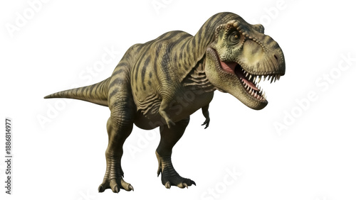 Photos Isolated Tyrannosaurus Rex dinosaur, predatory carnivore, extinct ancient animal