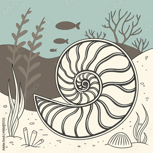Magnificent ammonite fossil a glimpse into prehistoric ocean life